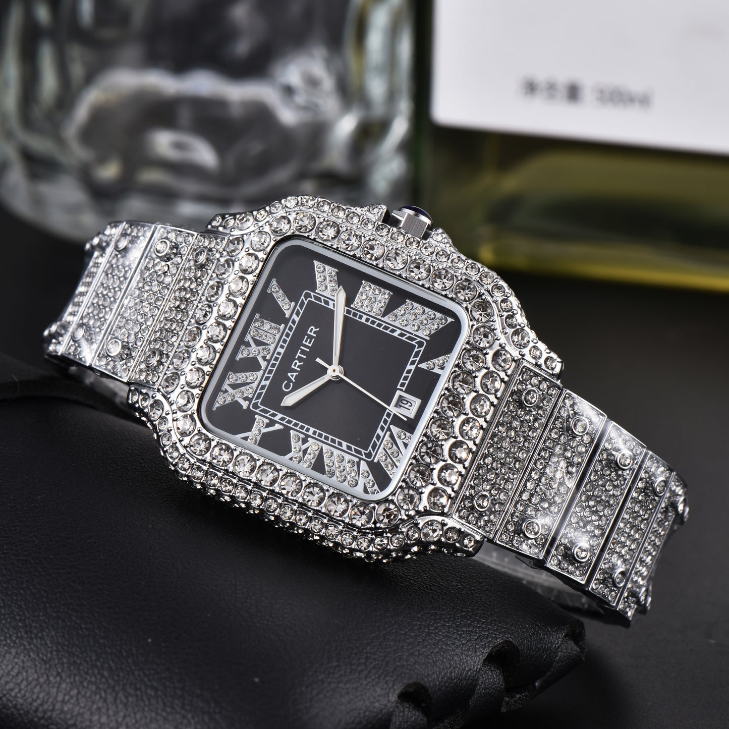 Cartier Santos Iced-Out