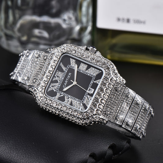Cartier Santos Iced-Out