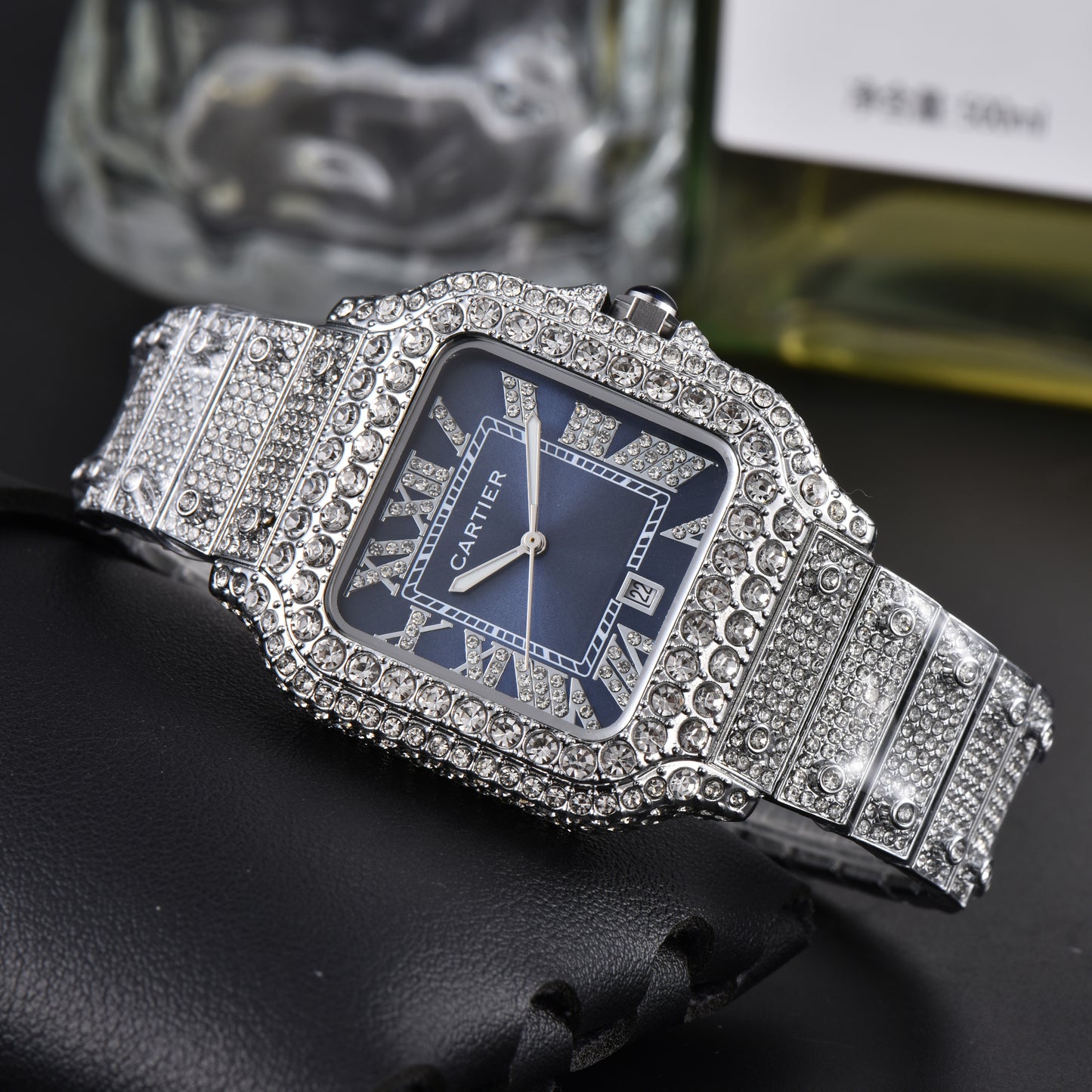 Cartier Santos Iced-Out