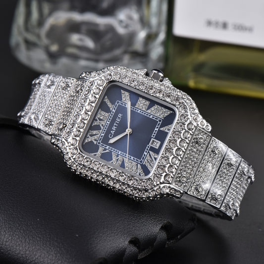 Cartier Santos Iced-Out