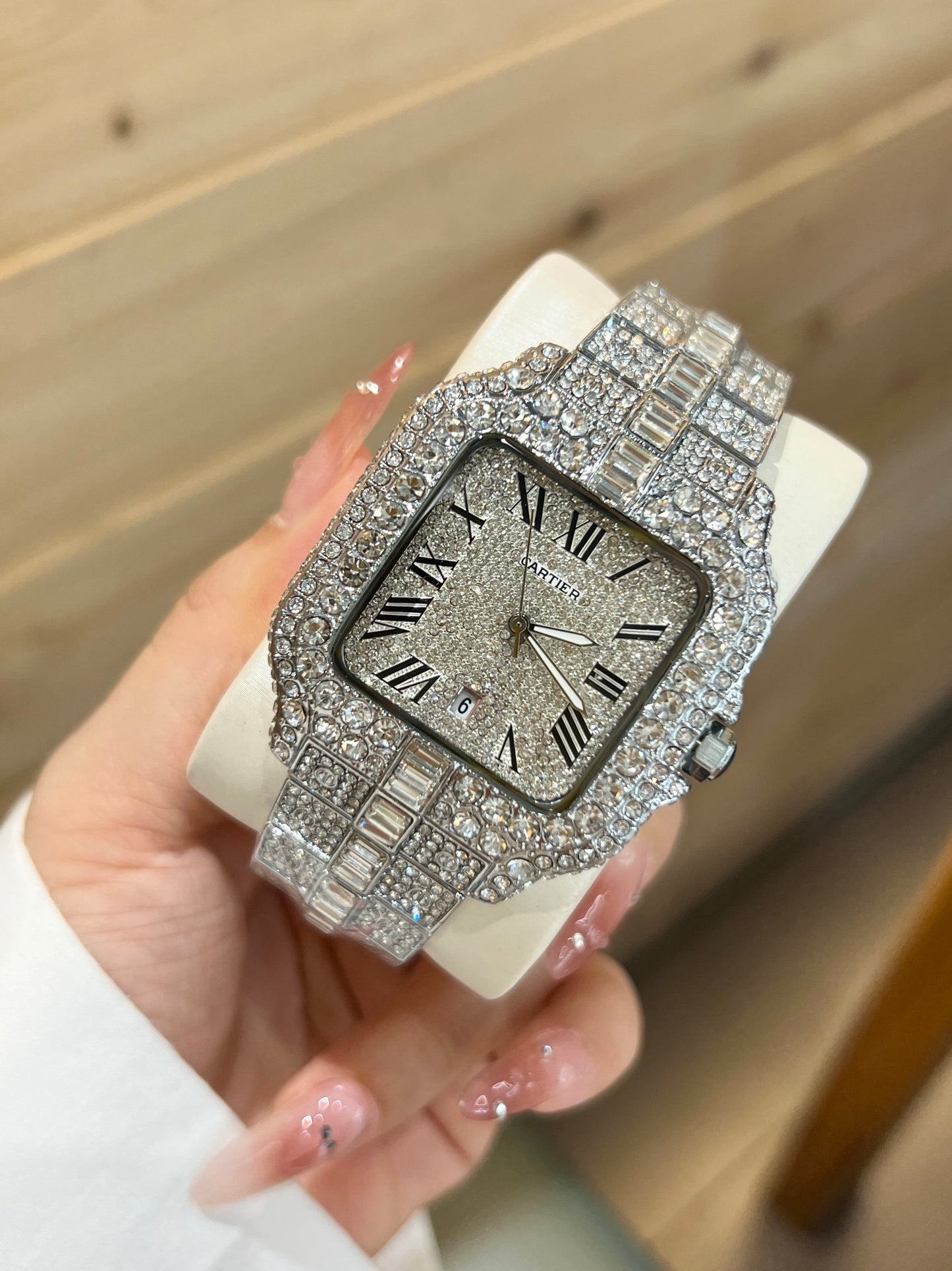 Cartier Santos Iced-Out