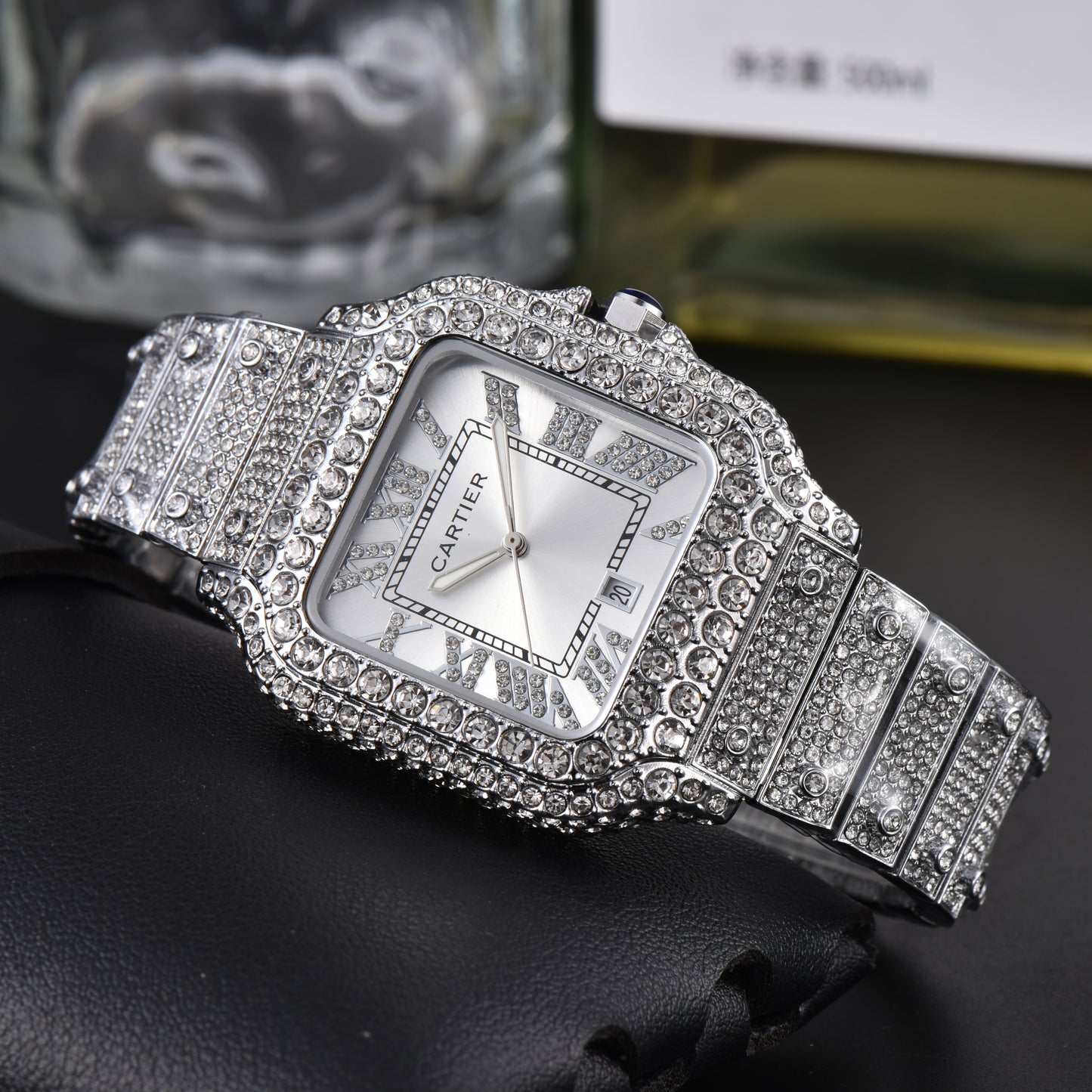 Cartier Santos Iced-Out