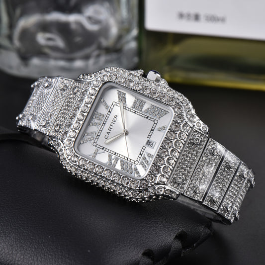 Cartier Santos Iced-Out